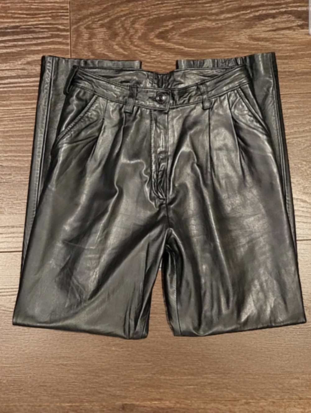 ❤️ 90S VINTAGE MICHAEL HOBAN NORTH BEACH LEATHER HIGH RISE LEATHER MOM PANTS